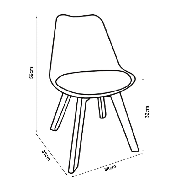 Barnstol Elvdal 2-pack vadderad [en.casa]