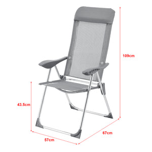 Campingstol Errenteria set om 2 hopfällbar aluminium [en.casa] välj modell