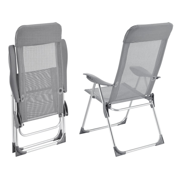 Campingstol Errenteria set om 2 hopfällbar aluminium [en.casa] välj modell