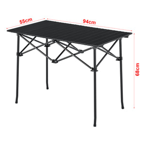 Campingbord Castilenti hopfällbar svart [en.casa] 