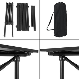 Campingbord Castilenti hopfällbar svart [en.casa] 