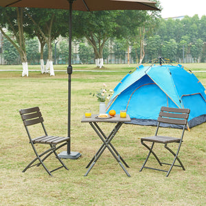 Hopfällbart campingbord Lillestrøm trämönster [en.casa]