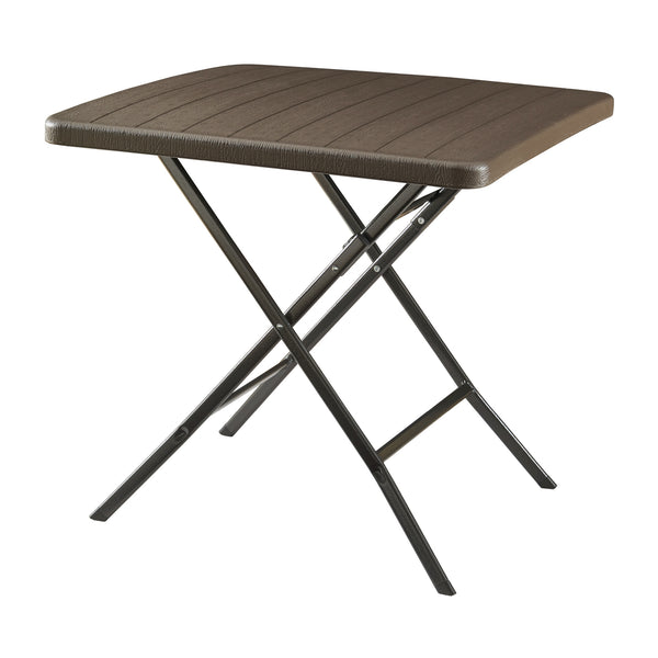 Hopfällbart campingbord Lillestrøm trämönster [en.casa]