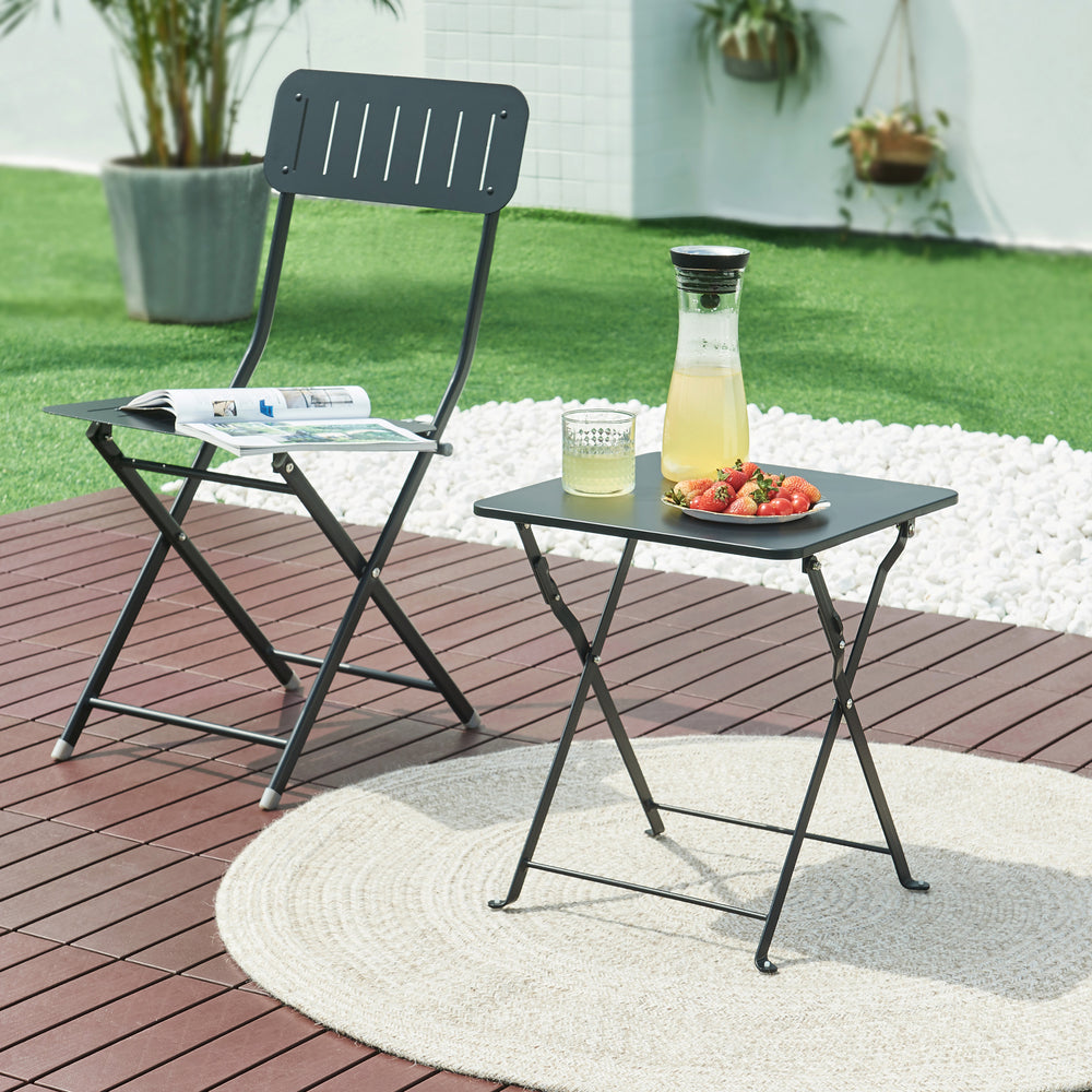 Campingbord Vegårshei hopfällbar 45x40x40 cm [en.casa] 
