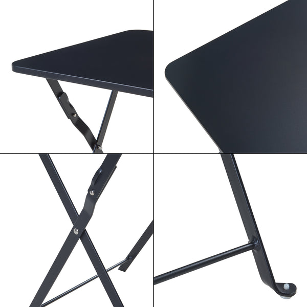 Campingbord Vegårshei hopfällbar 45x40x40 cm [en.casa] 