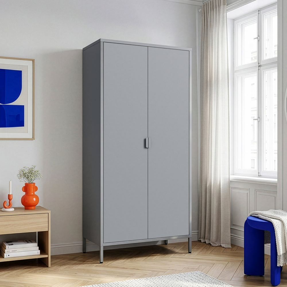Garderob Esteli 170x80x45 cm stål [en.casa]