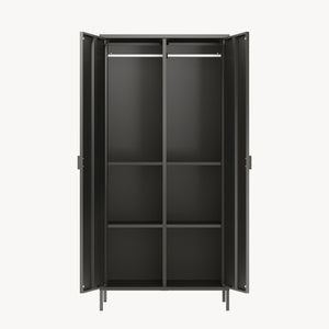 Klädeskåp Esteli 170x80x45 cm stål [en.casa]