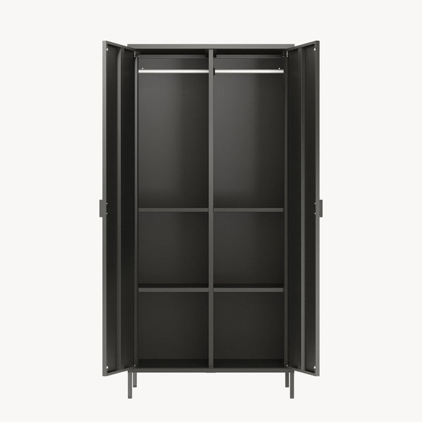 Klädeskåp Esteli 170x80x45 cm stål [en.casa]