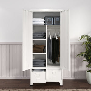 Garderob Hankasalmi klädskåp 180x90x40 cm stål [en.casa] välj modell