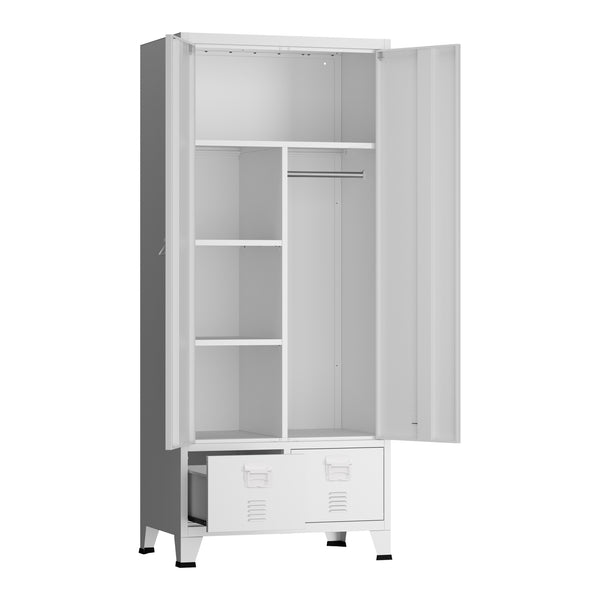 Garderob Hankasalmi klädskåp 180x90x40 cm stål [en.casa] välj modell