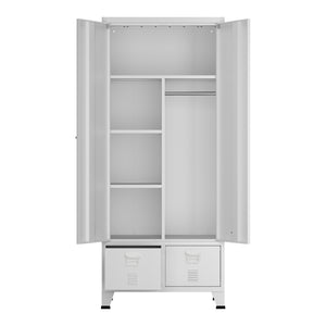Garderob Hankasalmi klädskåp 180x90x40 cm stål [en.casa] välj modell