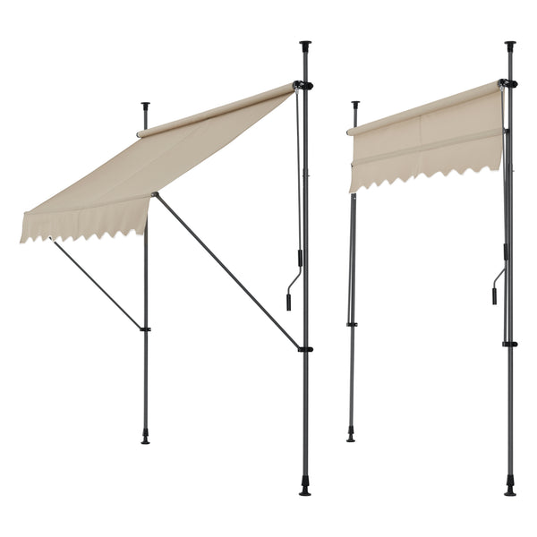 Terassmarkis 120x200 300cm ingen väggborrning välj modell [pro.tec]