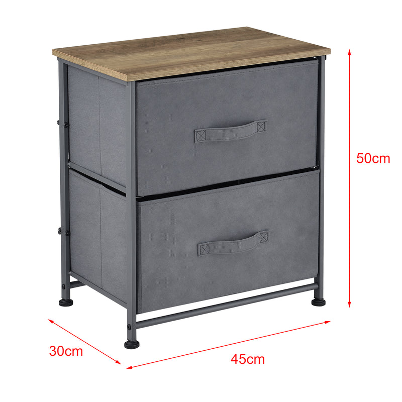 Måttskiss Byrå med lådor metall nonwoven trämönster MDF välj modell [pro.tec]