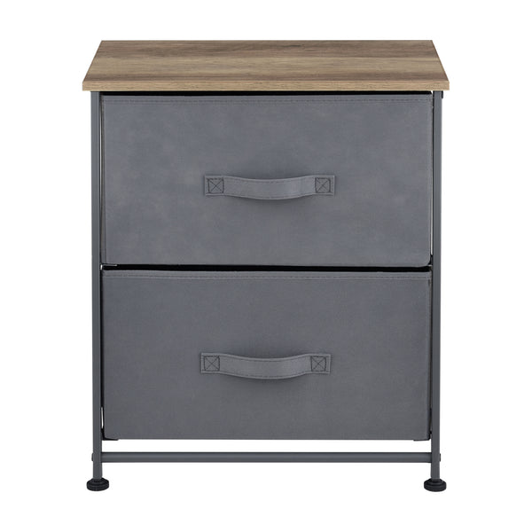 Byrå med lådor metall nonwoven trämönster MDF välj modell [pro.tec]