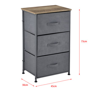 Byrå med lådor metall nonwoven trämönster MDF välj modell [pro.tec]