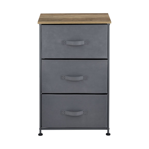 Byrå med lådor metall nonwoven trämönster MDF välj modell [pro.tec]