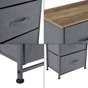 Byrå med lådor metall nonwoven trämönster MDF välj modell [pro.tec]
