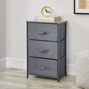 Byrå med lådor metall nonwoven trämönster MDF välj modell [pro.tec]