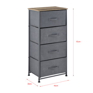 Byrå med lådor metall nonwoven trämönster MDF välj modell [pro.tec]