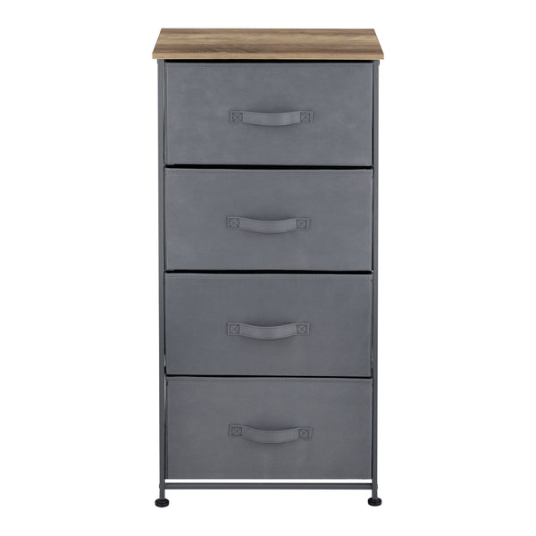 Byrå med lådor metall nonwoven trämönster MDF välj modell [pro.tec]