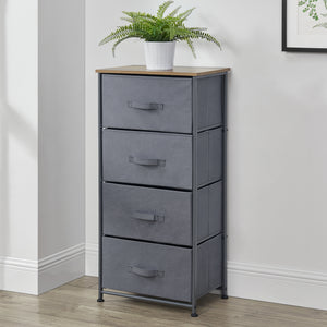 Byrå med lådor metall nonwoven trämönster MDF välj modell [pro.tec]