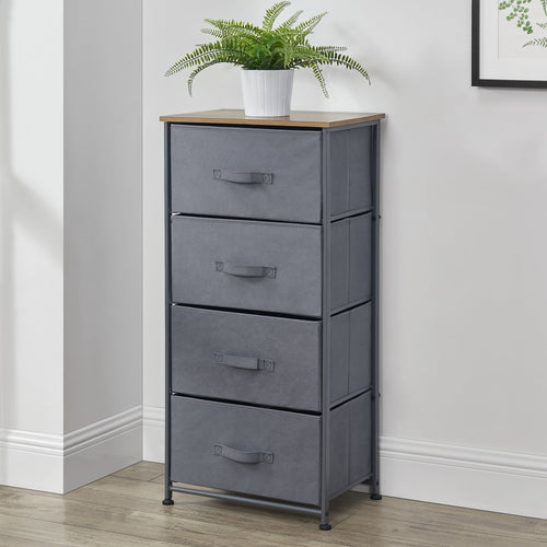 Byrå med lådor metall nonwoven trämönster MDF välj modell [pro.tec]