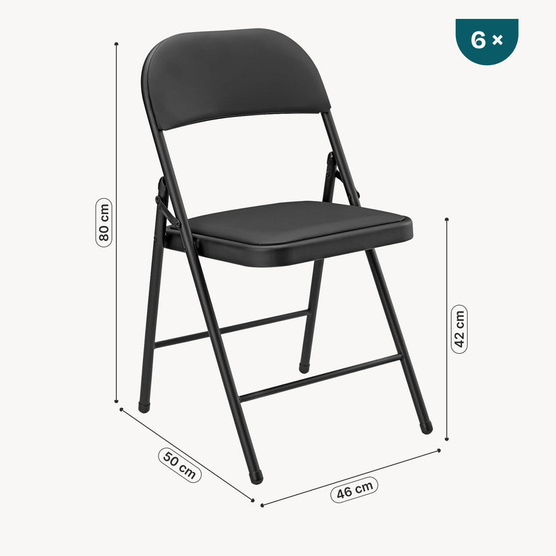 Måttskiss [pro.tec]® Kontorsstol/Konferensstol-set 6-i olika färger-46x80x50cm