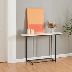 Konsolbord Nordfron 120x40x75 cm marmor, vit [en.casa] - premiumXL