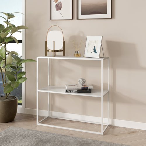 Konsolbord Strömstad 80x80x26cm i stål [en.casa] - premiumXL