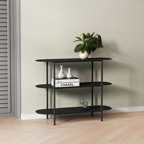 Konsolbord Enebakk 70x90x32cm Svart, matt [en.casa] - premiumXL