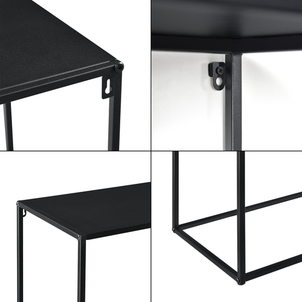 Sidobord avlastningsbord metall svart [en.casa] välj modell