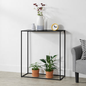 Sidobord avlastningsbord metall svart [en.casa] välj modell