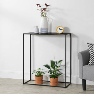 Sidobord avlastningsbord metall svart [en.casa] välj modell
