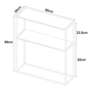 Avlastningsbord Kuhmo 80x80x30cm metall [en.casa] 