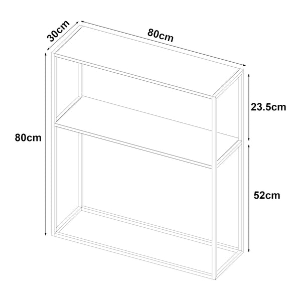 Avlastningsbord Kuhmo 80x80x30cm metall [en.casa] 