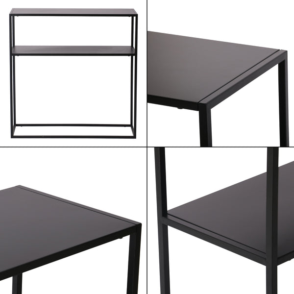 Avlastningsbord Kuhmo 80x80x30cm metall [en.casa] 