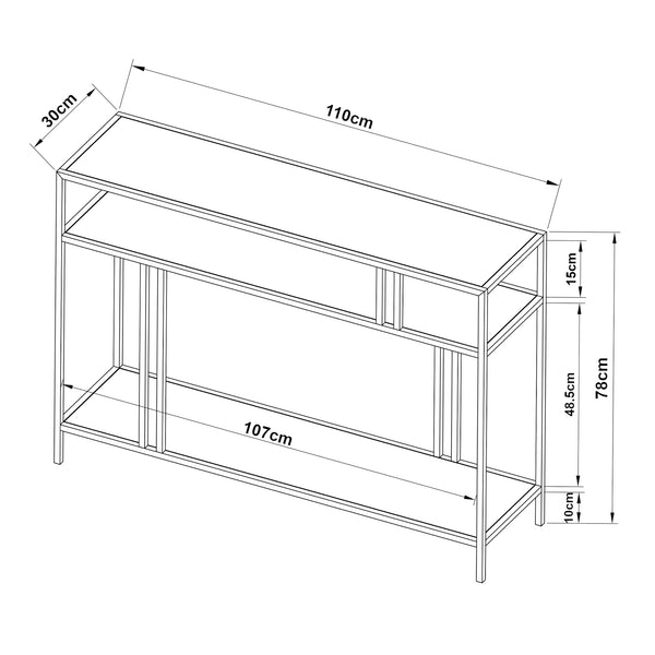 Sidobord Kumlinge metall [en.casa] välj modell
