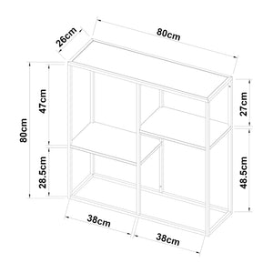 Sidobord Strömstad 80x80x26 cm stål [en.casa] välj modell