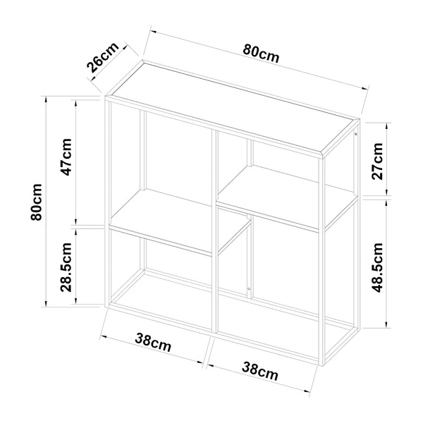 Sidobord Strömstad 80x80x26 cm stål [en.casa] välj modell