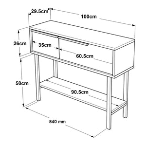 Konsolbord Vesanto 100x30x76 cm [en.casa]