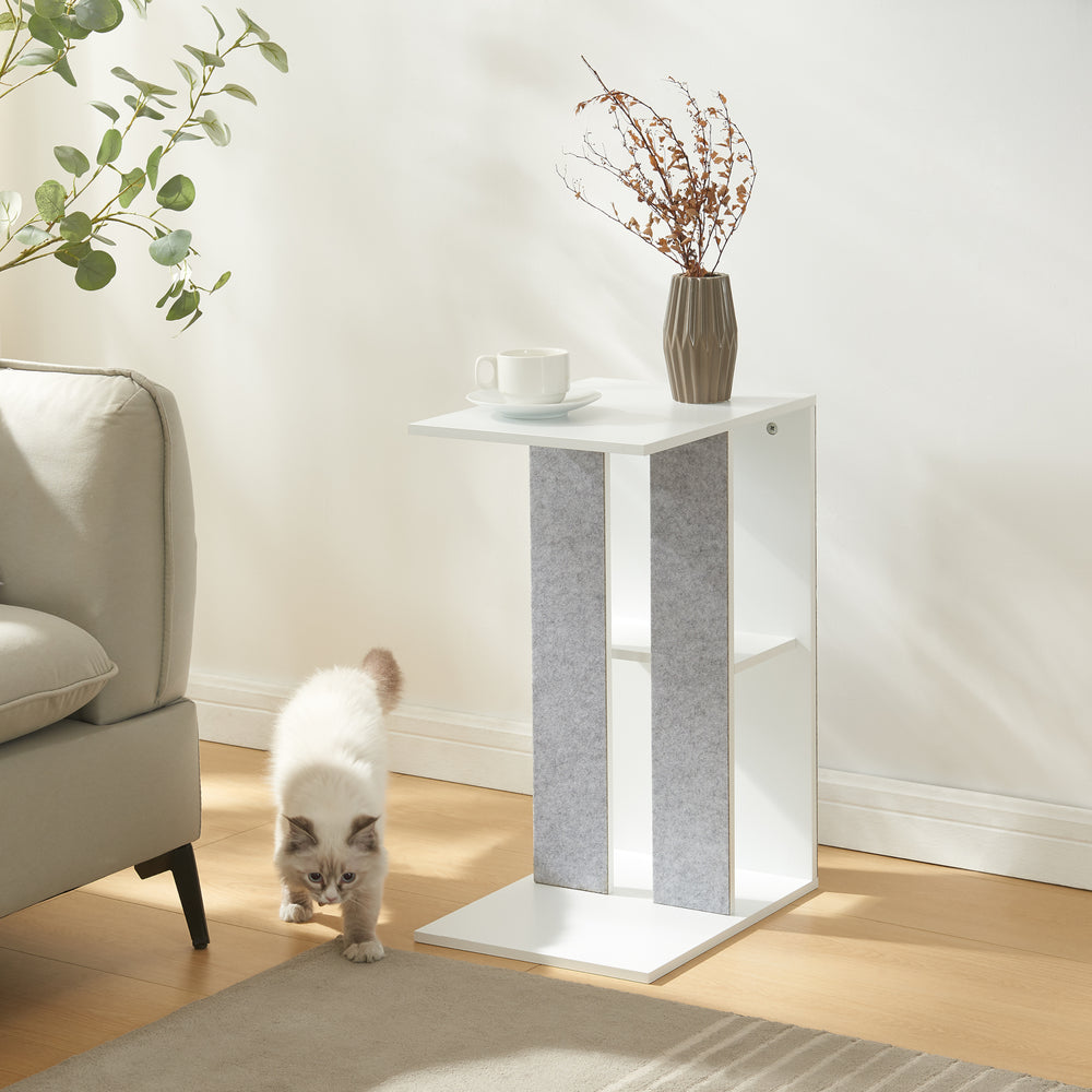 Satsbord med klösområde Ljungby Vit [en.casa] - premiumXL