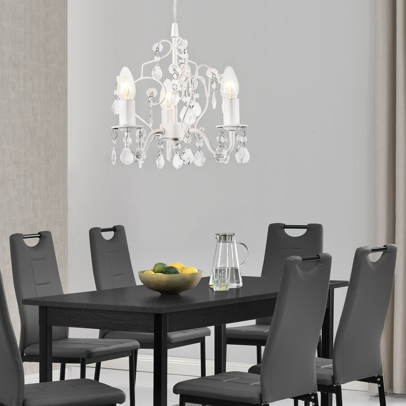 Måttskiss Ljuskrona Luzern trearmad taklampa Ø26cm metall plast [lux.pro]