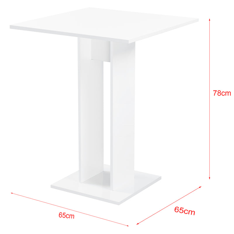Måttskiss Matbord Köksbord Lindesnes 65x65x78cm [en.casa] välj modell