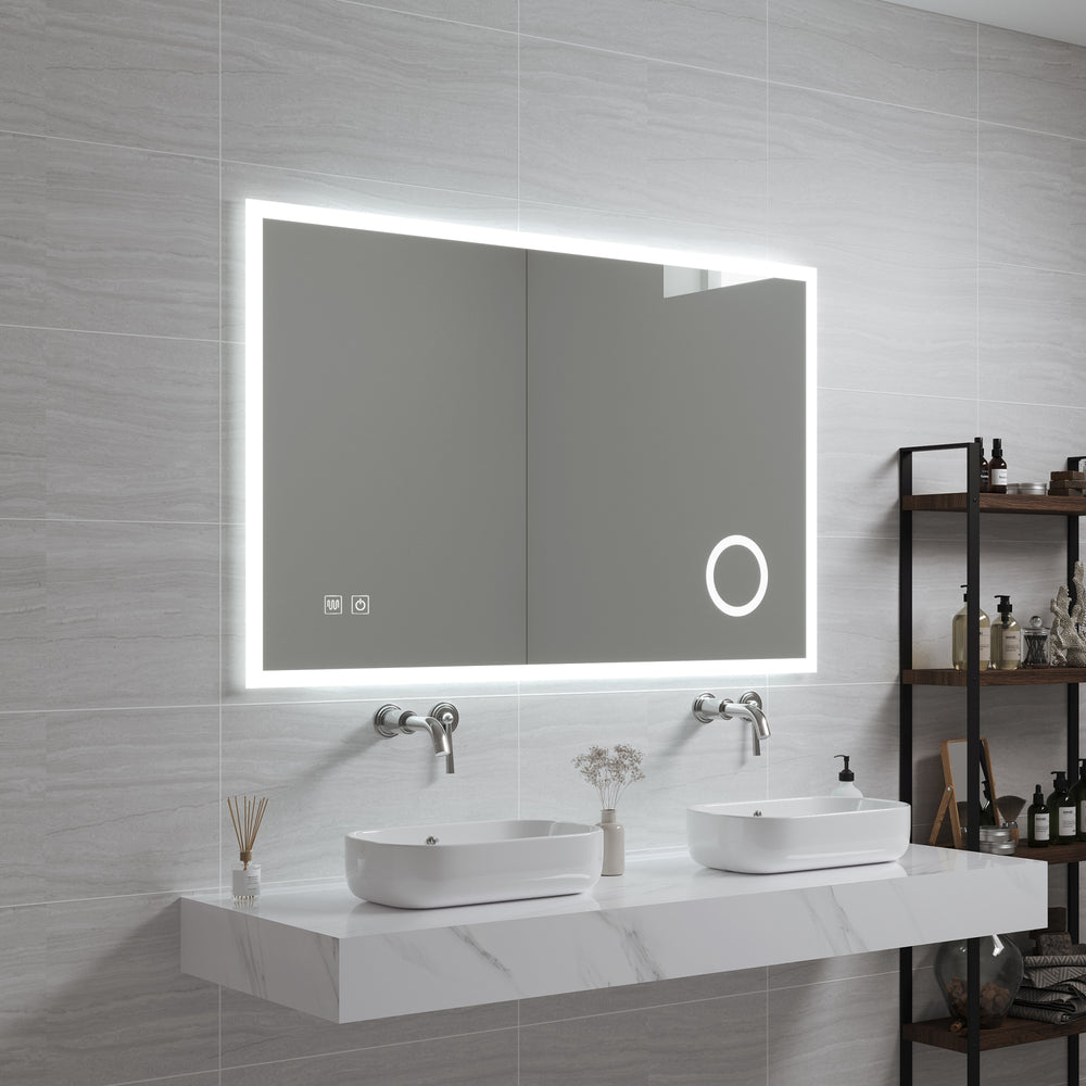 LED - Badrumsspegel Scafa Vit i olika storlekar [pro.tec] - premiumXL