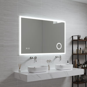 LED - Badrumsspegel Scafa Vit i olika storlekar [pro.tec] - premiumXL