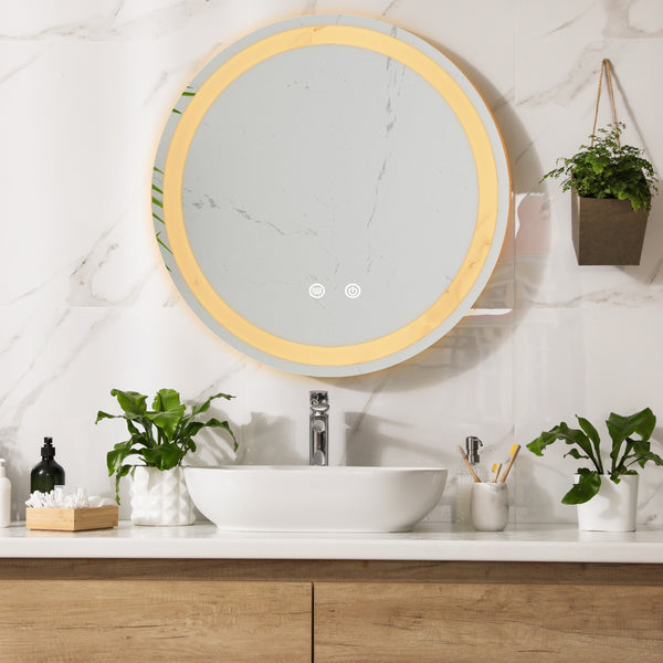 LED-badrumsspegel Maratea silver i olika storlekar [pro.tec]