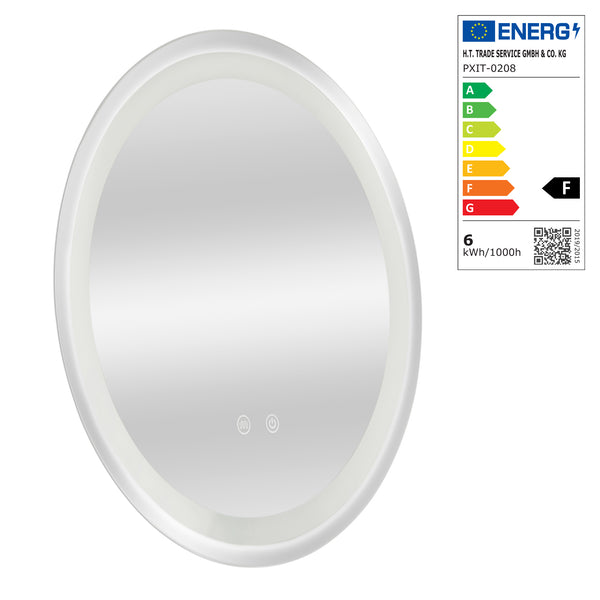 LED-badrumsspegel Maratea silver i olika storlekar [pro.tec]