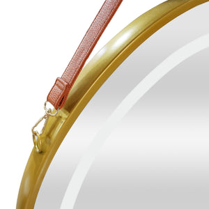 Picerno LED-badrumsspegel med guldupphängning i olika storlekar [pro.tec]