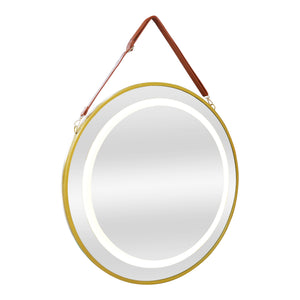 Picerno LED-badrumsspegel med guldupphängning i olika storlekar [pro.tec]
