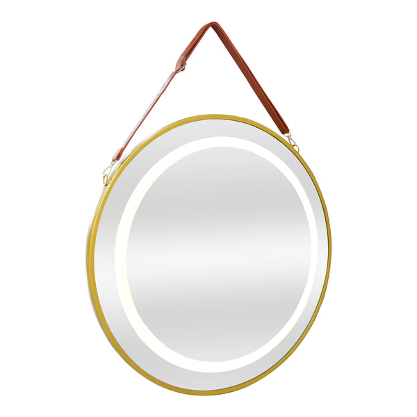 Picerno LED-badrumsspegel med guldupphängning i olika storlekar [pro.tec]
